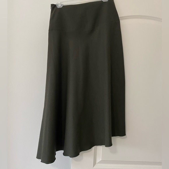 Zara Brand New Limited Edition Olive Midi Skirt - Picture 6 of 12
